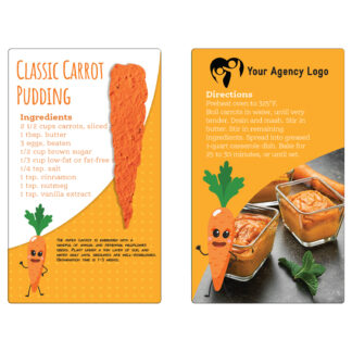 Carrot Paper Seed Recipe Card: Classic Carrot Pudding