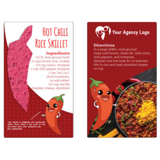 Chili Paper Seed Recipe Card: Hot Chili Rice Skillet