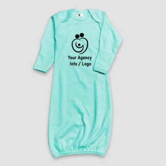 Baby Sleep Gowns With Mittens – Polyester Cotton Blend