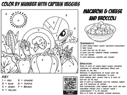 Color by Number with Captain Veggies